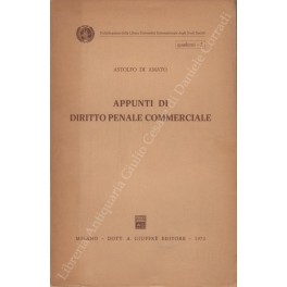 Bild des Verkufers fr Appunti di diritto penale commerciale zum Verkauf von Libreria Antiquaria Giulio Cesare di Daniele Corradi