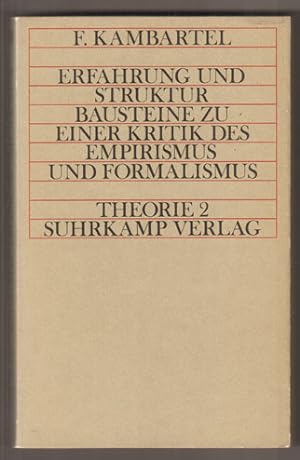 Seller image for Erfahrung und Struktur. Bausteine zu einer Kritik des Empirismus und Formalismus. for sale by Antiquariat Neue Kritik
