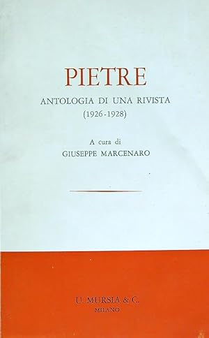 Bild des Verkufers fr Pietre-Antologia di una rivista 1926-1928 zum Verkauf von Librodifaccia