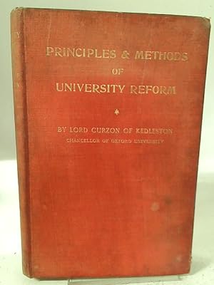 Bild des Verkufers fr Principles and Methods of University Reform: Being a Letter Addressed to the University of Oxford zum Verkauf von World of Rare Books