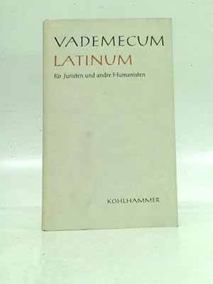 Imagen del vendedor de Vademecum Latinum a la venta por World of Rare Books