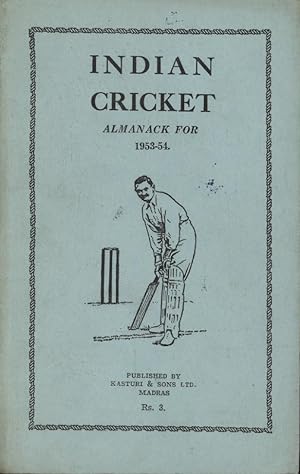 Image du vendeur pour INDIAN CRICKET ALMANACK FOR 1953-54 mis en vente par Sportspages