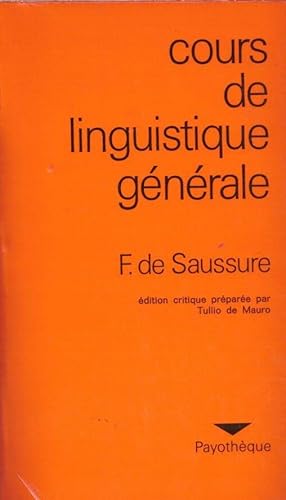 Seller image for Cours de linguistique gnrale for sale by LE GRAND CHENE