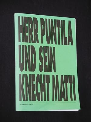 Immagine del venditore per Programmheft Schauspielhaus Zrich 2003/04. HERR PUNTILA UND SEIN KNECHT MATTI nach Wuolijoki von Brecht. Insz.: Andreas Kriegenburg, Bhnenbild/ Kostme: Harald Thor, Musik: Laurent Simonetti. Mit Jean-Pierre Cornu (Puntila), Alexander Simon (Matti), Hanspeter Mller-Drossaart, Ludwig Boettger, Paula Dombrowski, Raphael Clamer, Michaela Steiger, Isabella Crescini venduto da Fast alles Theater! Antiquariat fr die darstellenden Knste