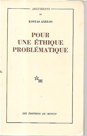 Seller image for Pour une   thique probl  matique for sale by Messinissa libri