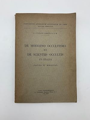 De moderno occultismo et de scientiis occultis in Italia (natura et moralitas)