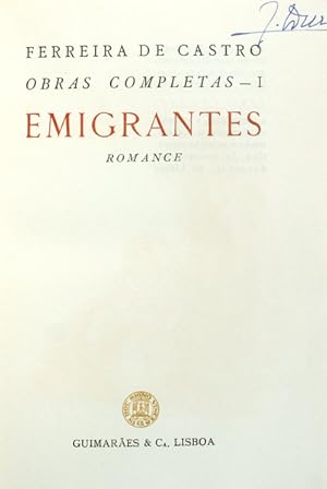 Seller image for EMIGRANTES. for sale by Livraria Castro e Silva