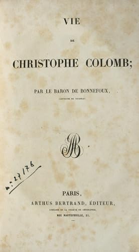 VIE DE CHRISTOPHE COLOMB.