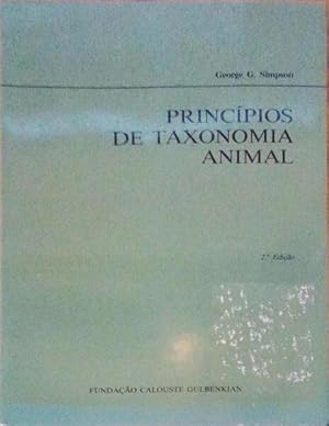 PRINCÍPIOS DE TAXONOMIA ANIMAL.