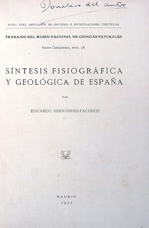 SÍNTESIS FISIOGRÁFICA Y GEOLÓGICA DE ESPAÑA.