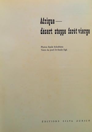 Image du vendeur pour AFRIQUE - DSERT, STEPPE, FORT VIERGE mis en vente par Livraria Castro e Silva