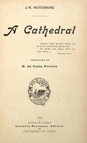 Image du vendeur pour A CATHEDRAL. mis en vente par Livraria Castro e Silva