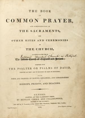 THE BOOK OF COMMON PRAYER,