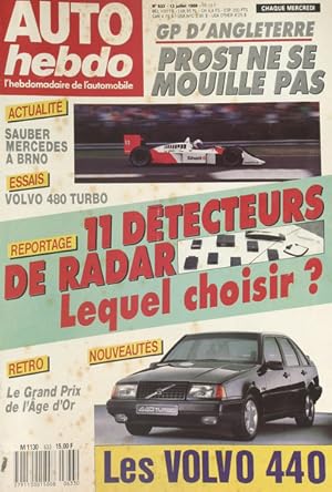 AUTO HEBDO: L'HEBDOMADAIRE DE L'AUTOMOBILE. [23 NÚMEROS - JUL. A DEZ. 1988]