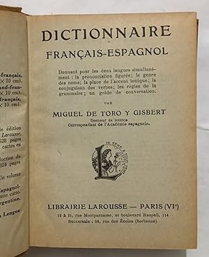 Seller image for Dictionnaire Francais-Espagnol (dition de 1926) for sale by librairie philippe arnaiz