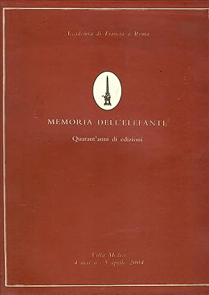 Imagen del vendedor de MEMORIA DELL'ELEFANTE. QUARANT'ANNI DI EDIZIONI a la venta por Il Salvalibro s.n.c. di Moscati Giovanni