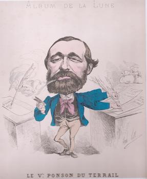 Le vicomte Ponson du Terrail. 24 Fevrier 1867. (Album de la Lune). No. 51.
