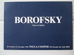 Seller image for Jonathan Borofsky Pieces of Infinity Paula Cooper Gallery 1991 Exhibition invite postcard for sale by ANARTIST