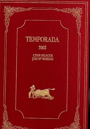 Imagen del vendedor de TEMPORADA 2003. APUNTES AL NATURAL. a la venta por Librera Javier Fernndez