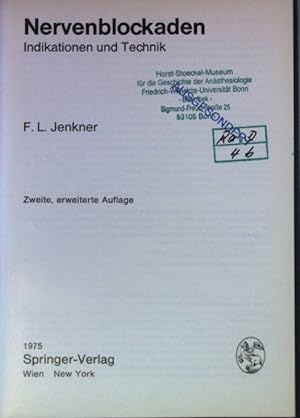 Seller image for Nervenblockaden : Indikationen und Technik. for sale by books4less (Versandantiquariat Petra Gros GmbH & Co. KG)