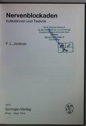 Seller image for Nervenblockaden: Indikationen und Technik. for sale by books4less (Versandantiquariat Petra Gros GmbH & Co. KG)