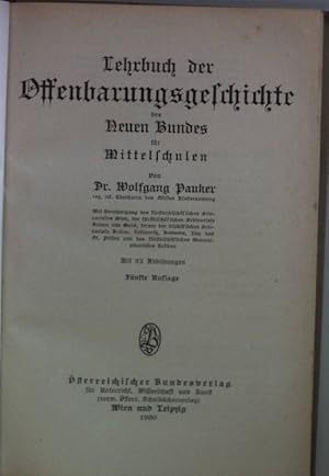 Bild des Verkufers fr Lehrbuch der Offenbarungsgeschichte des neuen Bundes fr Mittelschulen. zum Verkauf von books4less (Versandantiquariat Petra Gros GmbH & Co. KG)