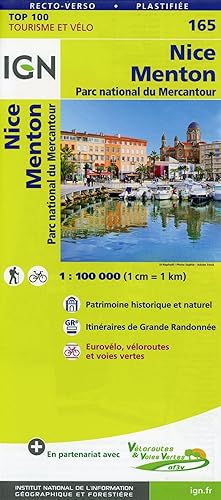 Nice Menton 1:100 000 | IGN Cartes Top 100 - Straßenkarte