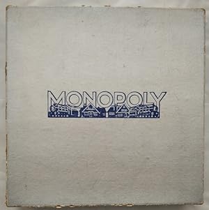 MONOPOLY No 102/2: silberner Karton, 60er Jahre Ausgabe, mit Holzspielsteinen [Brettspiel]. Achtu...