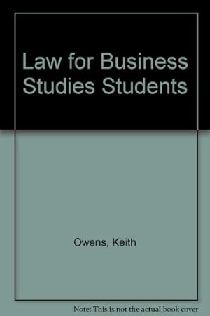 Bild des Verkufers fr Law For Business Studies Students zum Verkauf von WeBuyBooks