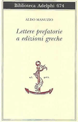 Immagine del venditore per Lettere prefatorie a edizioni greche venduto da Messinissa libri