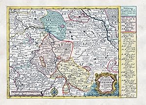 Bild des Verkufers fr Die Aemter Wurtzen, Eilenburg und Dben." // Wurzen Eilenburg Dben Torgau Mockrehna Lauig Taucha Zschepplin Doberschtz map carte zum Verkauf von Antiquariat Steffen Vlkel GmbH