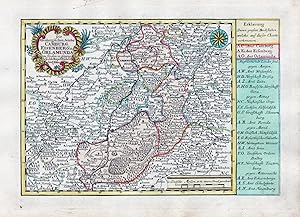 Bild des Verkufers fr Die Altenburgischen Aemter Camburg, Eisenberg und Orlamunda." // Dornburg-Camburg Eisenberg Apolda Orlamnde Weimar Jena Thringen Gera Karte carte zum Verkauf von Antiquariat Steffen Vlkel GmbH