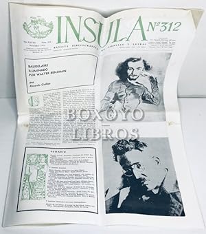 Ínsula. Revista bibliográfica de ciencias y letras. Nº 312 (Noviembre, 1972)