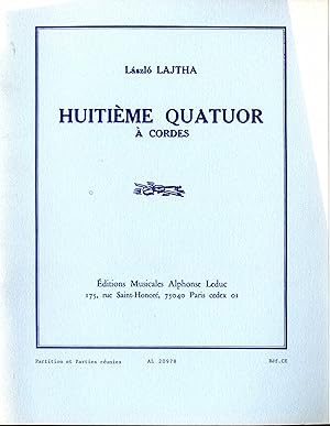 HUITIEME QUATUOR A CORDES. Op.53; (1954).