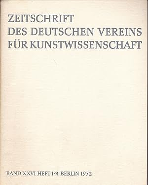 Zeitschrift des Deutschen Vereins für für Kunstwissenschaft Band 26, Heft 1/4 1976