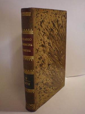 Bild des Verkufers fr Anuario de medicina y ciruga prcticas. Tomo Noveno. Para 1872. Resumen de los trabajos prcticos ms importantes publicados en 1871 zum Verkauf von Librera Antonio Azorn