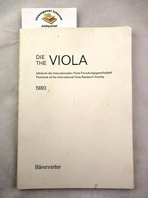Bild des Verkufers fr Die Viola. Jahrbuch der Internationalen Viola-Gesellschaft 1980. zum Verkauf von Chiemgauer Internet Antiquariat GbR