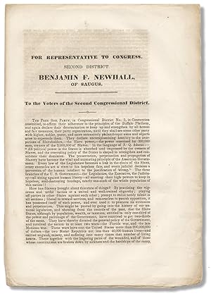 For Representative to Congress. Second District. Benjamin F. Newhall, of Saugus. To the Voters of...