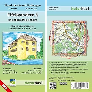Eifelwandern 5 - Rheinbach, Meckenheim 1 : 25 000 | Wanderkarte mit Radwegen, Blatt 36-561, 1 : 2...