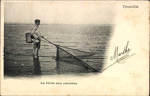 Ansichtskarte / Postkarte Trouville Calvados, La Peche aux crevettes