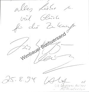 Seller image for Original Autogramm Iris Wogga-Kaiser /// Autogramm Autograph signiert signed signee for sale by Antiquariat im Kaiserviertel | Wimbauer Buchversand