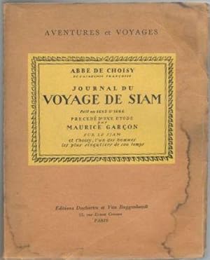 Bild des Verkufers fr Journal du Voyage de Siam fait en 1685 & 1686 preced zum Verkauf von Erik Oskarsson Antikvariat