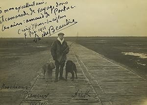 Bordeaux Early Aviation Croix d'Hins Jules de Beaudiez Autograph Old Photo 1911