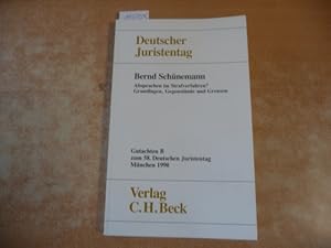 Image du vendeur pour Absprachen im Strafverfahren? : Grundlagen, Gegenstnde und Grenzen ; fr den 58. Deutschen Juristentag mis en vente par Gebrauchtbcherlogistik  H.J. Lauterbach