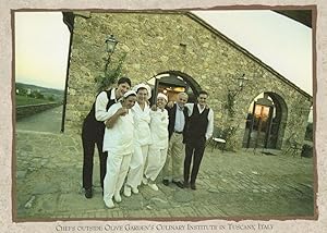 Image du vendeur pour Chefs at Olive Garden Restaurant Tuscany Italy Postcard mis en vente par Postcard Finder