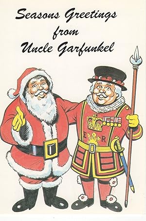 Uncle Garfunkel Rare Beefeater Art Christmas London Postcard