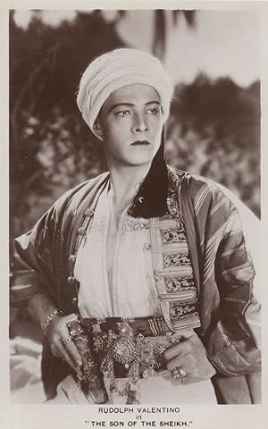 Rudolph Valentino The Son Of The Sheikh Real Photo Postcard