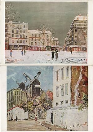 Image du vendeur pour Maurice Utrillo Rue Jeanne d'Arc In Snow 2x Painting Postcard s mis en vente par Postcard Finder