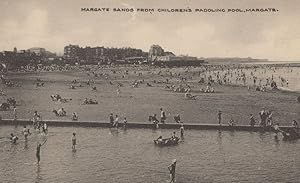 Childrens Paddling Pool Margate Antique Postcard