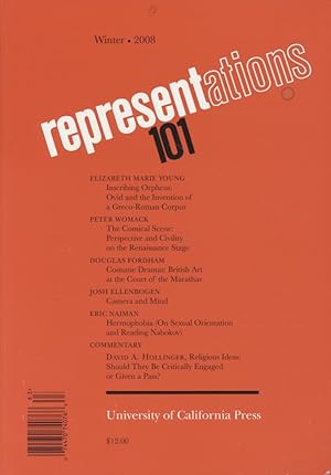 Imagen del vendedor de Representations 101. Winter 2008. a la venta por Fundus-Online GbR Borkert Schwarz Zerfa